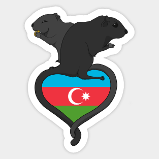 Gerbil Azerbaijan (dark) Sticker